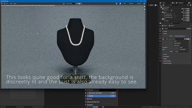 Part 3 - Blender Cycles Pearl Chain/Necklace fix clipping problems and made a correct lightning смотреть онлайн