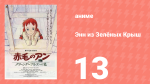 Энн из Зелёных Крыш 13 серия (аниме-сериал, 1979)