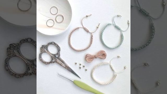 Вязаные браслеты. Crochet bracelets.