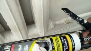 Заделка щелей трещин перед покраской