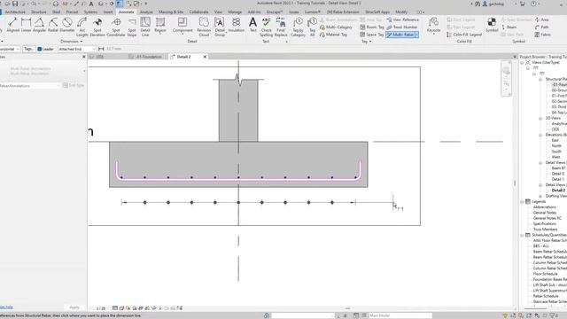 Reinforcement and Detailing of a Concrete Footing in Revit смотреть онлайн