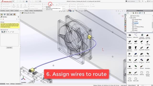 SOLIDWORKS Electrical Routing - Basic Route смотреть онлайн