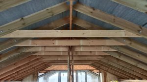 Дом Сани и Кати. Стягиваем стропила.