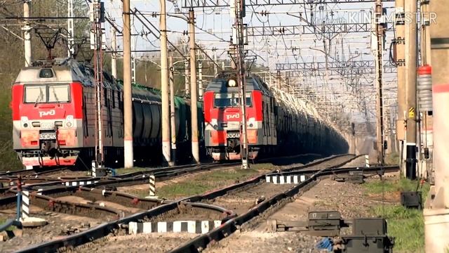 Электровоз 3ЭС4К-017 ГРУЗОВОЙ поезд смотреть онлайн