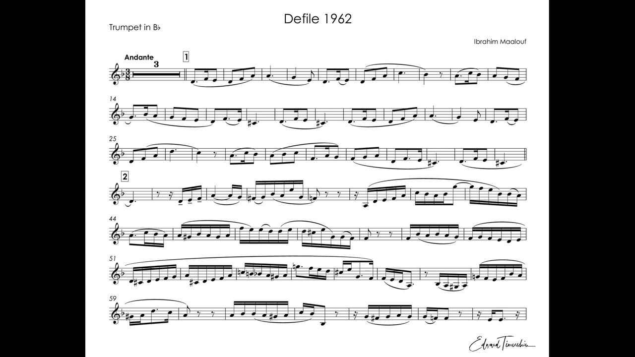 Maalouf, Ibrahim - Défilé 1962 - trumpet and guitar смотреть онлайн
