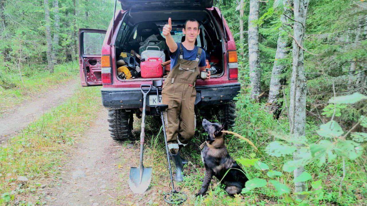 Достаю плотно сидящие рельсы. Чуть не оторвал лебедку!!! Пришлось копать до ночи!!! смотреть онлайн