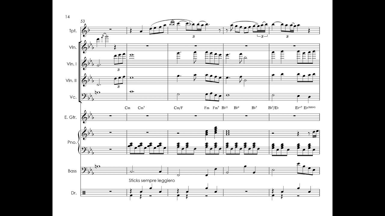 Colombier - Emmanuel - transcription for orchestra, trumpet, violine