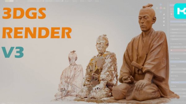 Addon Blender - 3Dgs Render By Kiri Engine