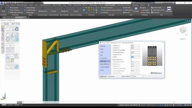 Advance PowerPack for Autodesk® Advance Steel® - Header Beam Connection смотреть онлайн