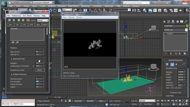 3ds Max Ground Impact Tutorial with PFlow and FumeFX Pt. 2 смотреть онлайн