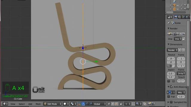 Blender 3D - Modeling Modern Chair смотреть онлайн
