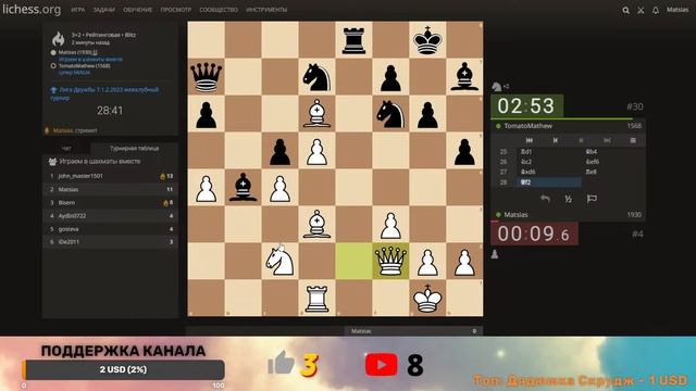 👨👨👦👦НАС ВСЁ БОЛЬШЕ! 👉Лига Дружбы 7.1.2.2023! На lichess.org смотреть онлайн