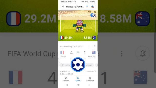 Playing World Cup Mini Game by Google App Fo Free! смотреть онлайн