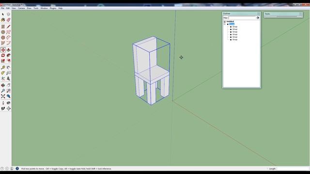 Tutorial español de Sketchup 2014 - 06 Grupos y grupos anidados смотреть онлайн