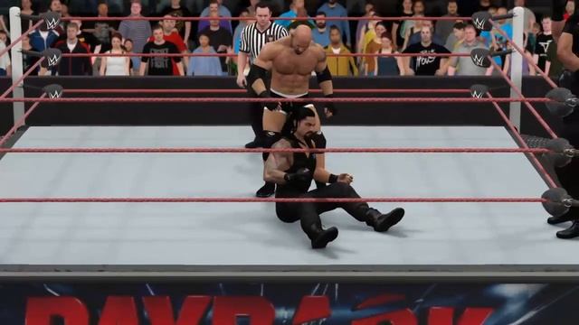 WWE Payback 2K17: Goldberg vs Seth Rollins & Roman Reigns (2 on 1 Handicap) смотреть онлайн