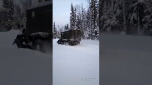 Зил 131 на гусеницах, испытание зимой.