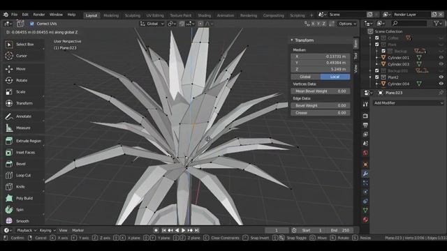 Low-poly Potted Plant 2 [ Blender Timelapse ] смотреть онлайн