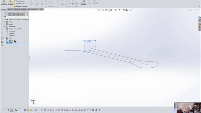 Attaching Profile to Path for Swept Solid in SolidWorks смотреть онлайн