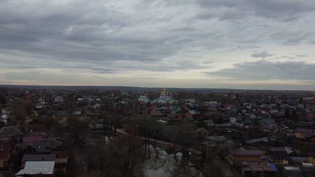 Весна на озере Плещеево в городе Переславле-Залесском