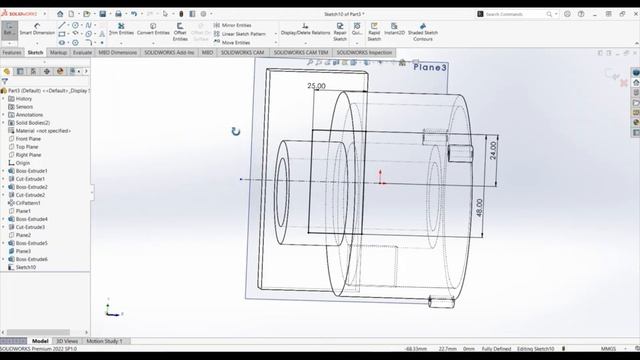 Solidworks beginner exercise 23- Cad/Cam смотреть онлайн