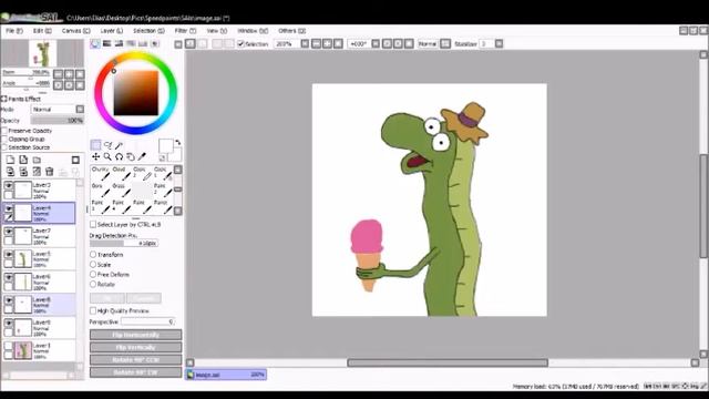 Eel from Spongebob Speedpaint смотреть онлайн