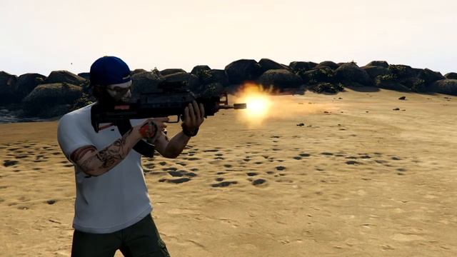 All GTA 5 Guns at 35% Speed (GTA 5 All Guns in Slow Mo) смотреть онлайн