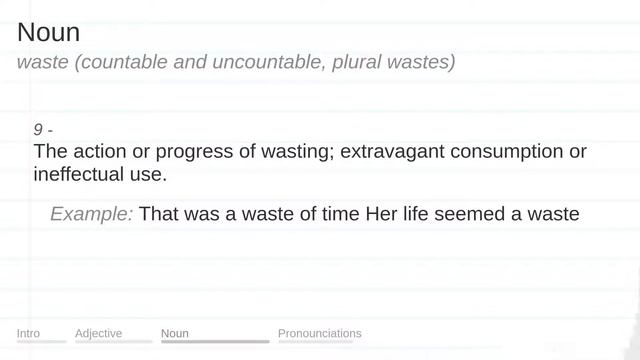 WASTE meaning, definition & pronunciation | What is WASTE? | How to say WASTE смотреть онлайн