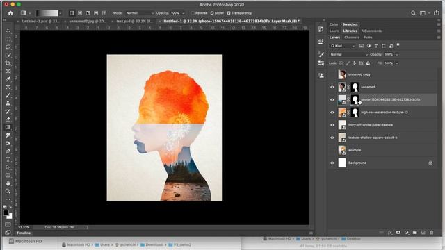 blending mode+mask+brush смотреть онлайн