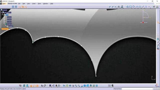 how to design Batman logo in Catia v5. смотреть онлайн