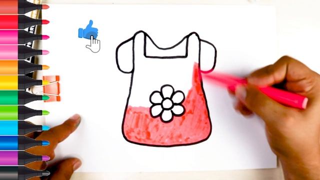 Рисование одежда для детей | Bolalar uchun kiyim rasm chizish | Draw a dress for kids смотреть онлайн