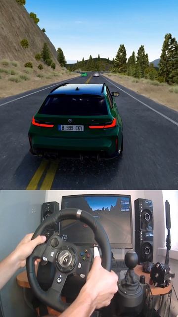 BMW M3 G81 Swerving Through Traffic Assetto Corsa смотреть онлайн