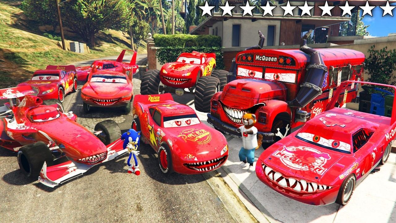 Я УГНАЛ УЖАСНЫЕ ТАЧКИ Молнии McQueen С СОНИКОМ ИЗ РЕАЛЬНОЙ ЖИЗНИ В ГТА 5 смотреть онлайн