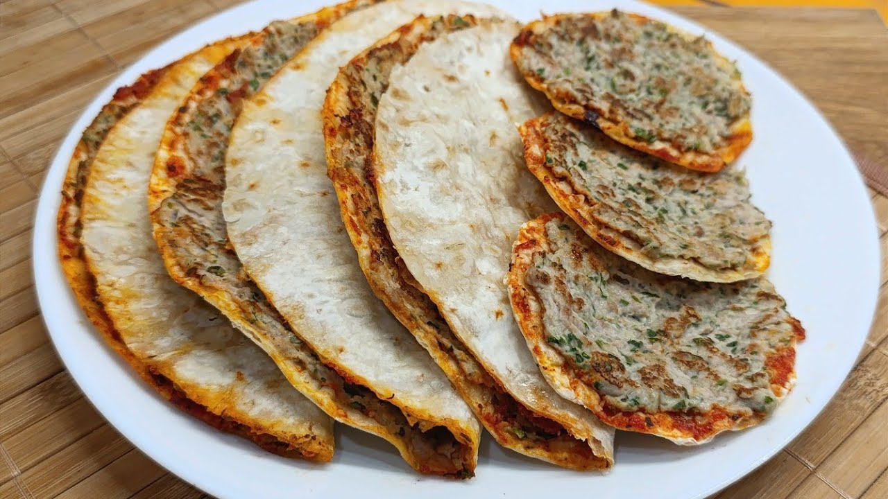 Ламаджо. Сытный завтрак из лаваша и фарша за 10 минут.