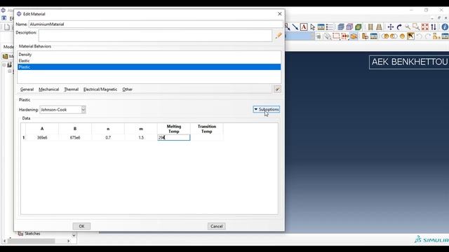 how to define Johnson-Cook plasticity and damage of metal materials in abaqus смотреть онлайн