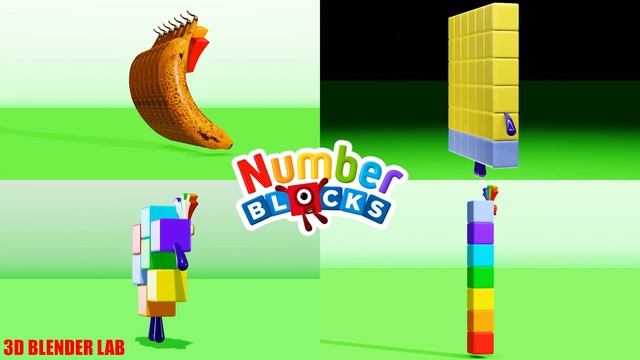 NEW! NUMBERBLOCKS Quadparison Part 20 | 3D Blender Lab смотреть онлайн