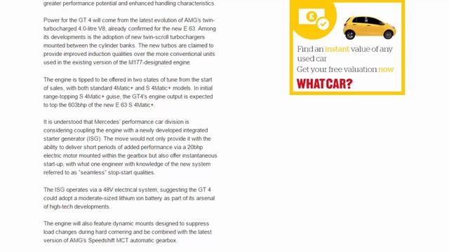 Top Car - 600bhp Mercedes-AMG GT4 Saloon To Make Debut At Geneva