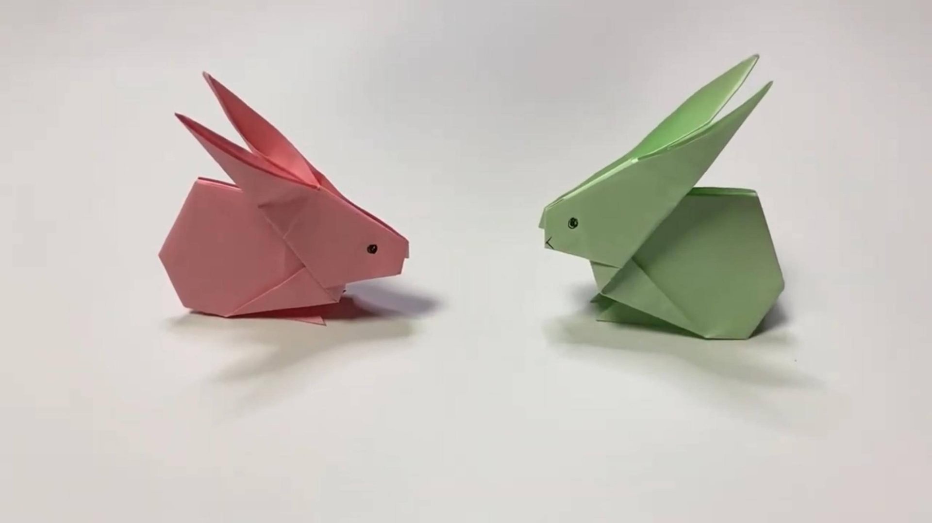 Кролик оригами, как сложить бумажного кролика_🐰