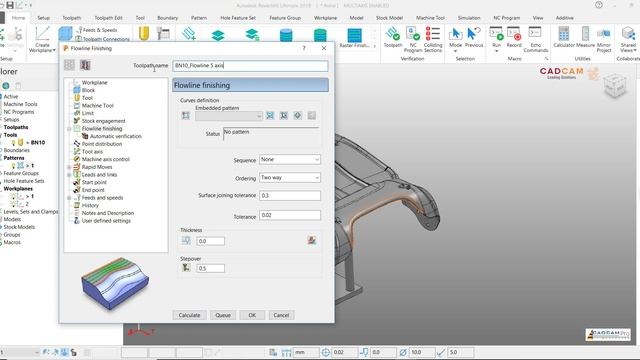 PowerMill 2019 Tutorial #72 | Mill 5 Axis Flowline Machining смотреть онлайн