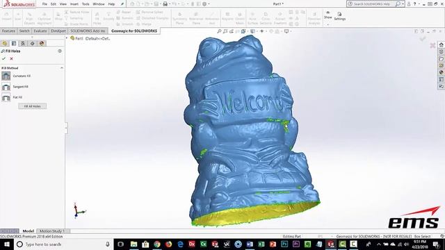 Geomagic for Solidworks - Mesh Editing Tools смотреть онлайн