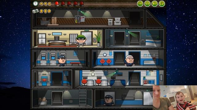 Грабитель Боб.  Четвертый уровень.  Вскрываем сейф