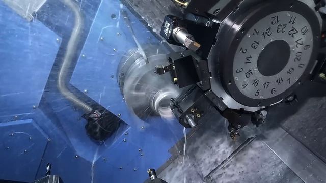 Maximize Profits with a 24/7 CNC Automation Cell: Dual-Chuck Lathe & Robotic Loader in Action! смотреть онлайн