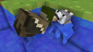 ВОЛК СПАСАЕТ ПОДРУГУ-УТКУ ОТ СТАРШЕГО ВОЛКА в МАЙНКРАФТЕ