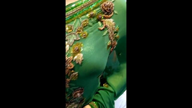 N-15 Wedding wear saree || Dual zardozi work || Georgete fabric || C-green colour... смотреть онлайн