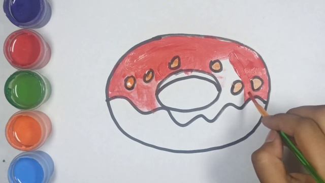 Bolalar Uchun Qadam Rasm Chizish / Drawing Donut For Children / Рисование пончик для детей