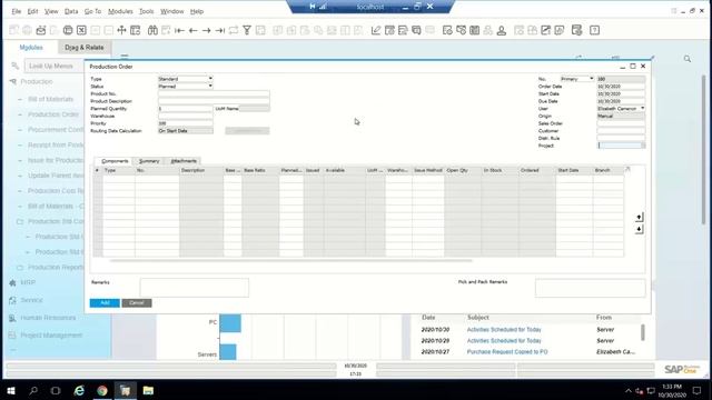 Production & Manufacturing in SAP Business One Training смотреть онлайн