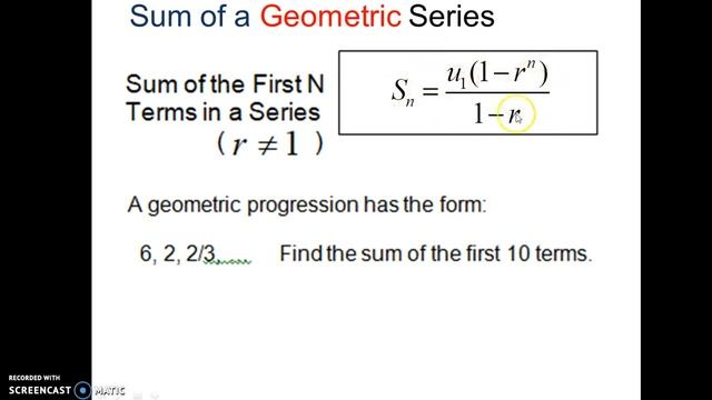Skill Video Sum of a Geometric Series смотреть онлайн