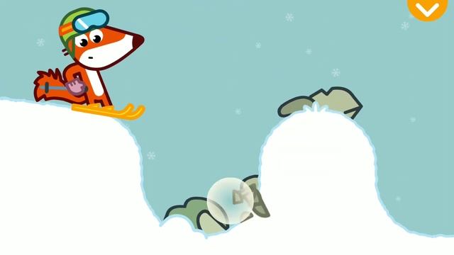 FOX Skis with Pango Storytime smart intuitive story app for kids Gameplay смотреть онлайн