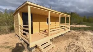 Дачный домик 6х4.6 м бытовка с террасой.