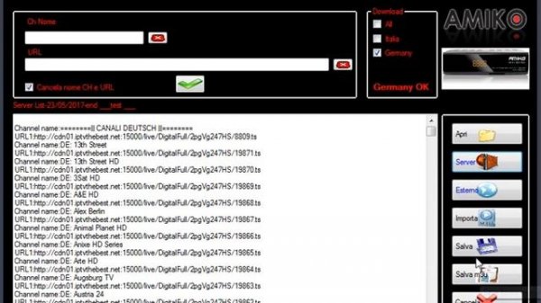 Amiko Hd IpTV editor 1 0 2 7