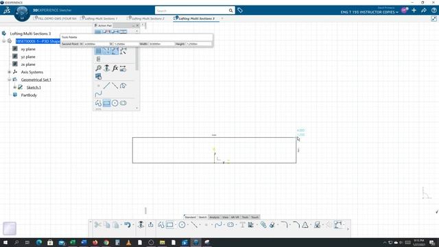 Lofting Multi Sections Surface 2 CATIA 3DExperience смотреть онлайн